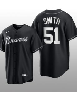Braves Will Smith 2021 All Black Fashion Serise Replica Black White Jersey