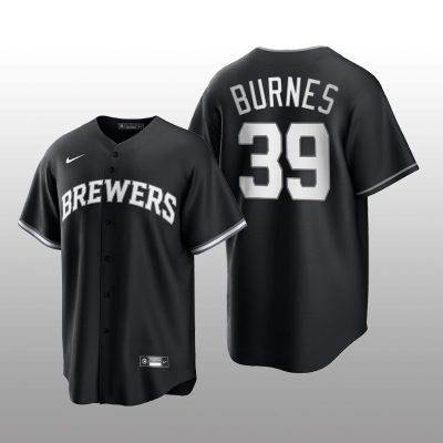 Brewers Corbin Burnes All Black Fashion Serise Replica Black White Jersey