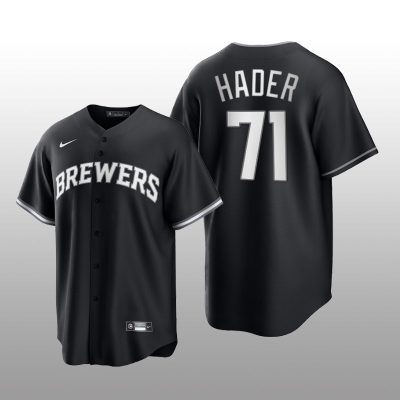 Brewers Josh Hader All Black Fashion Serise Replica Black White Jersey