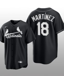 Cardinals Carlos Martinez 2021 All Black Fashion Serise Replica Jersey Black White