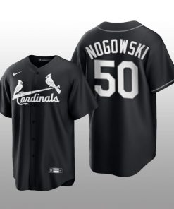 Cardinals John Nogowski 2021 All Black Fashion Serise Replica Jersey Black White