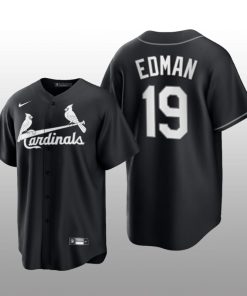 Cardinals Tommy Edman 2021 All Black Fashion Serise Replica Jersey Black White