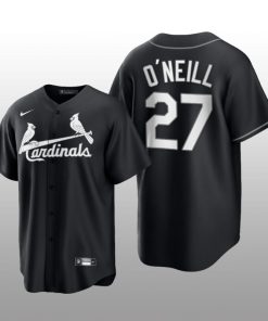 Cardinals Tyler O'Neill 2021 All Black Fashion Serise Replica Jersey Black White