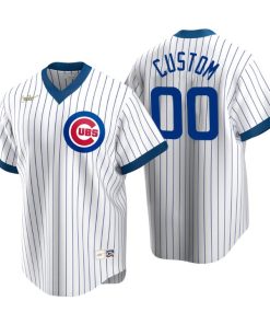 Chicago Cubs Custom White Cooperstown Collection Home Jersey