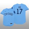 Chicago Cubs Kris Bryant 2021 MLB Players Weekend Nickname Blue Jersey