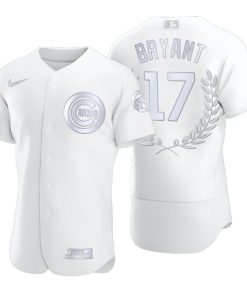 Chicago Cubs Kris Bryant White Award Collection NL MVP Jersey