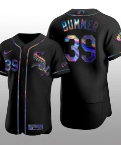 Chicago White Sox Men's Iridescent Logo Holographic Limited Jersey Aaron Bummer Black Authentic