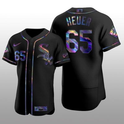 Chicago White Sox Men's Iridescent Logo Holographic Limited Jersey Codi Heuer Black Authentic