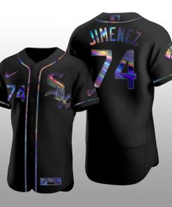 Chicago White Sox Men's Iridescent Logo Holographic Limited Jersey Eloy Jimenez Black Authentic