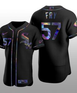 Chicago White Sox Men's Iridescent Logo Holographic Limited Jersey Jace Fry Black Authentic
