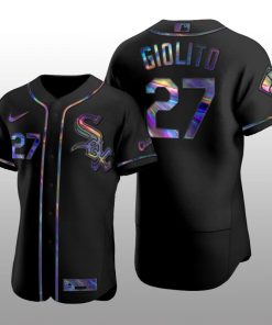Chicago White Sox Men's Iridescent Logo Holographic Limited Jersey Lucas Giolito Black Authentic