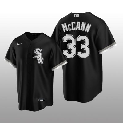 Chicago White Sox Men's Replica Alternate Jersey James McCann Black Nike