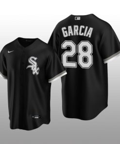 Chicago White Sox Men's Replica Alternate Jersey Leury Garcia Black Nike