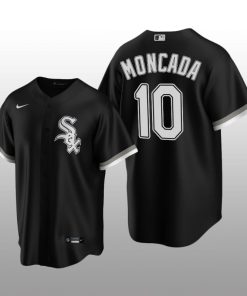 Chicago White Sox Men's Replica Alternate Jersey Yoan Moncada Black Nike