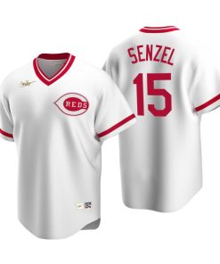 Cincinnati Reds Nick Senzel White Cooperstown Collection Home Jersey