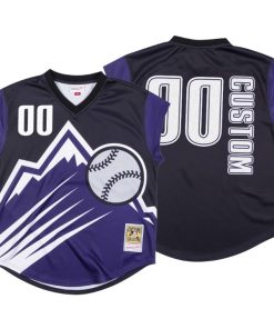 Colorado Rockies Purple 1999 Turn Ahead The Clock Custom Jersey
