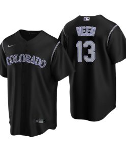 Colorado Rockies Zac Veen Black 2020 MLB Draft Alternate Replica Jersey