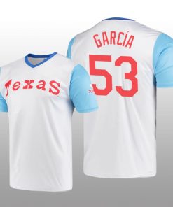 Cooperstown Collection Adolis Garcia Rangers Jersey White Wordmark Stitches Men's