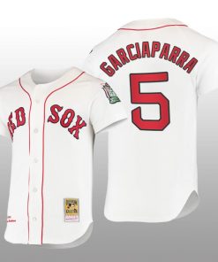Cooperstown Collection Boston Red Sox Nomar Garciaparra White Authentic Home Jersey