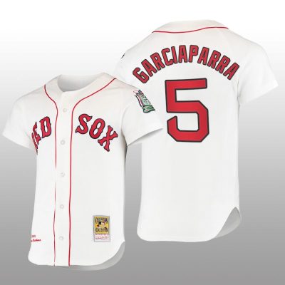 Cooperstown Collection Boston Red Sox Nomar Garciaparra White Authentic Home Jersey