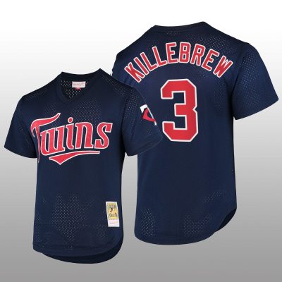Cooperstown Collection Minnesota Twins Harmon Killebrew Batting Practice Navy Mesh Jersey
