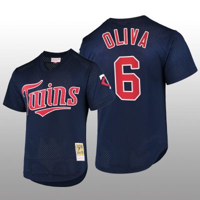 Cooperstown Collection Minnesota Twins Tony Oliva Batting Practice Navy Mesh Jersey