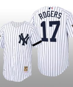 Cooperstown Collection New York Yankees Kenny Rogers Authentic Home White Jersey