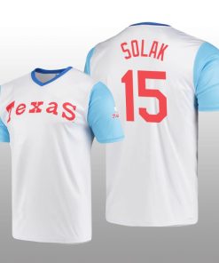 Cooperstown Collection Nick Solak Rangers Jersey White Wordmark Stitches Men's