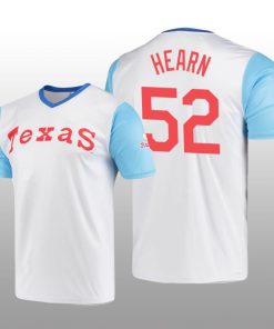 Cooperstown Collection Taylor Hearn Rangers Jersey White Wordmark Stitches Men's