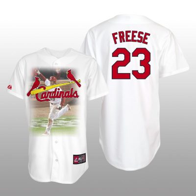 David Freese Graphic Cardinals Jersey White Men's