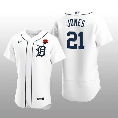Detroit Tigers JaCoby Jones Authentic White Memorial Day Jersey