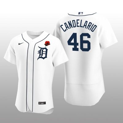 Detroit Tigers Jeimer Candelario Authentic White Memorial Day Jersey