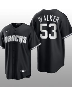 Diamondbacks Christian Walker 2021 All Black Fashion Serise Replica Jersey Black White