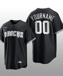 Diamondbacks Custom 2021 All Black Fashion Serise Replica Jersey Black White