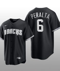 Diamondbacks David Peralta 2021 All Black Fashion Serise Replica Jersey Black White