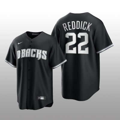 Diamondbacks Josh Reddick All Black Fashion Serise Replica Jersey Black White