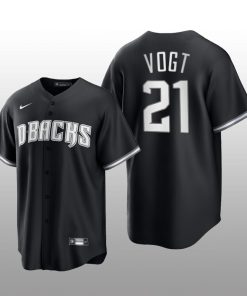 Diamondbacks Stephen Vogt 2021 All Black Fashion Serise Replica Jersey Black White