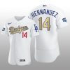 Dodgers 2021 Gold Program Enrique Hernandez White Patch Authentic Jersey