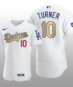 Dodgers 2021 Gold Program Justin Turner White Patch Authentic Jersey