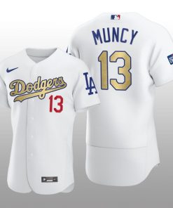 Dodgers 2021 Gold Program Max Muncy White Patch Authentic Jersey