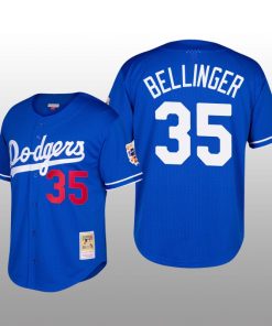 Dodgers Cooperstown Collection Cody Bellinger Royal Mesh Batting Practice Jersey