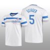 Dodgers Cooperstown Collection Corey Seager V-Neck Jersey White