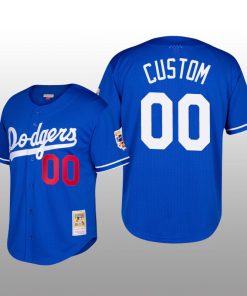 Dodgers Cooperstown Collection Custom Royal Mesh Batting Practice Jersey