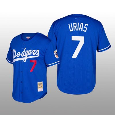 Dodgers Cooperstown Collection Julio Urias Royal Mesh Batting Practice Jersey