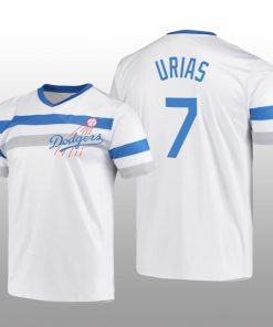 Dodgers Cooperstown Collection Julio Urias V-Neck Jersey White