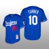 Dodgers Cooperstown Collection Justin Turner Royal Mesh Batting Practice Jersey