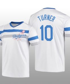 Dodgers Cooperstown Collection Justin Turner V-Neck Jersey White