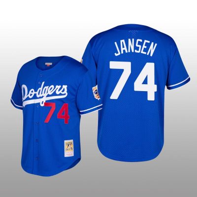 Dodgers Cooperstown Collection Kenley Jansen Royal Mesh Batting Practice Jersey