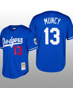 Dodgers Cooperstown Collection Max Muncy Royal Mesh Batting Practice Jersey