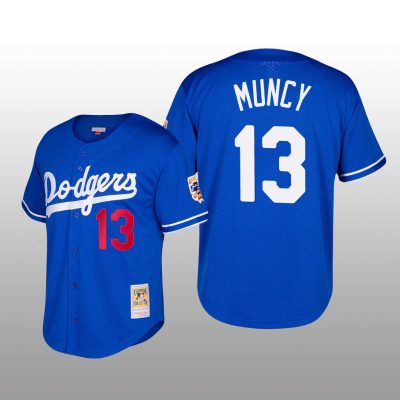 Dodgers Cooperstown Collection Max Muncy Royal Mesh Batting Practice Jersey